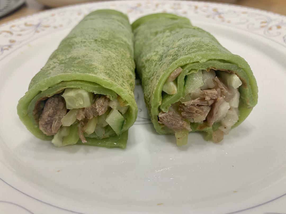绿色清新小卷饼