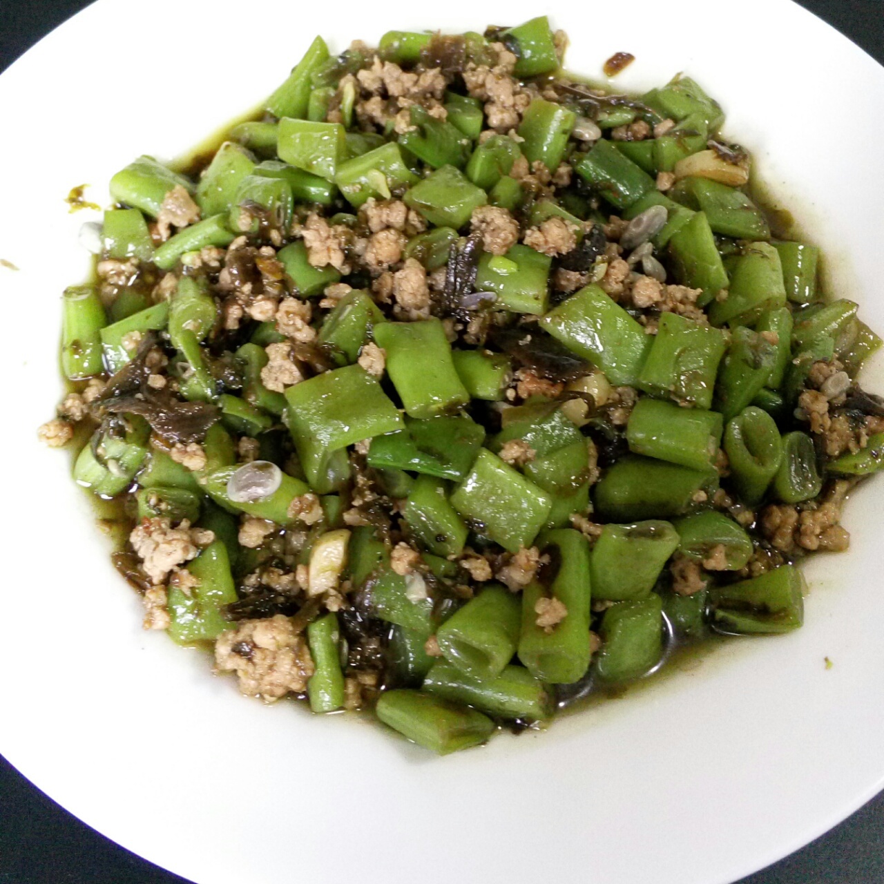 榄菜肉末四季豆