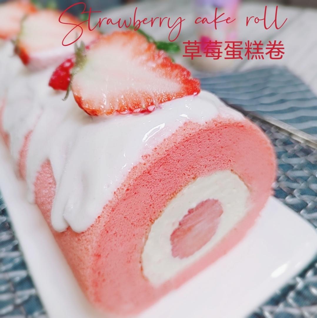 私房爆单🔥丨草莓🍓蛋糕卷丨卷不裂配方分享