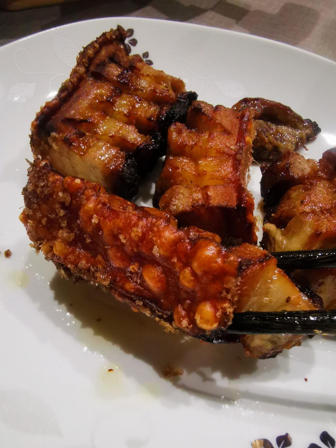 一次成功的脆皮五花肉