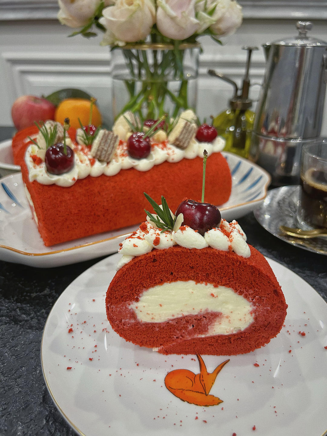 红丝绒乳酪蛋糕卷