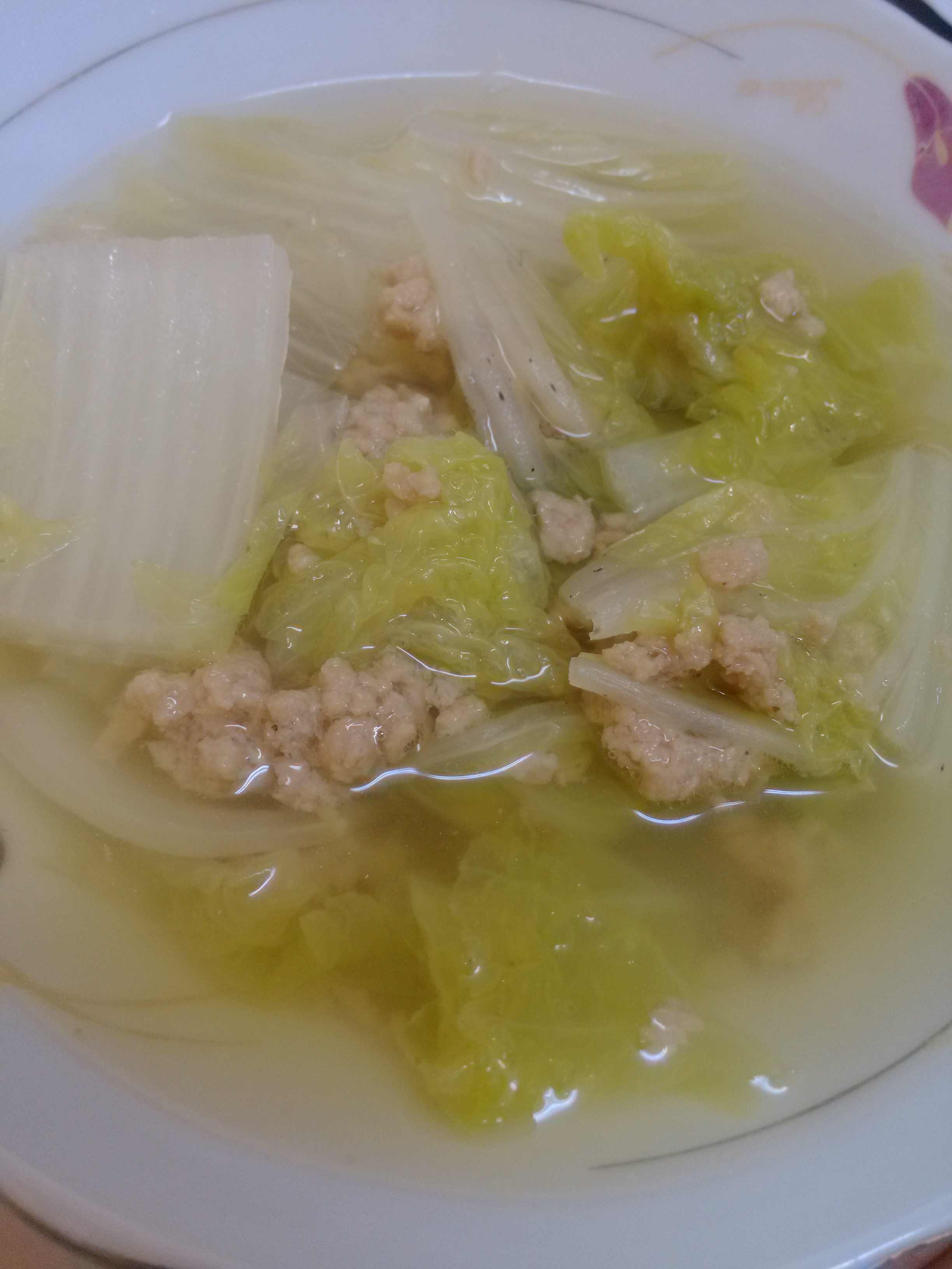 白菜丸子粉丝汤