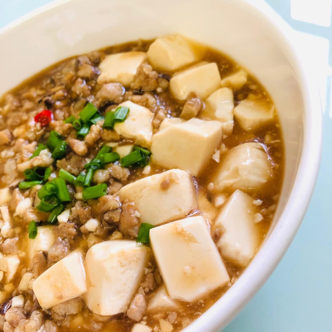 肉末嫩豆腐｜嫩滑口感爽口！这道快手菜超级下饭！！（减脂少油版）