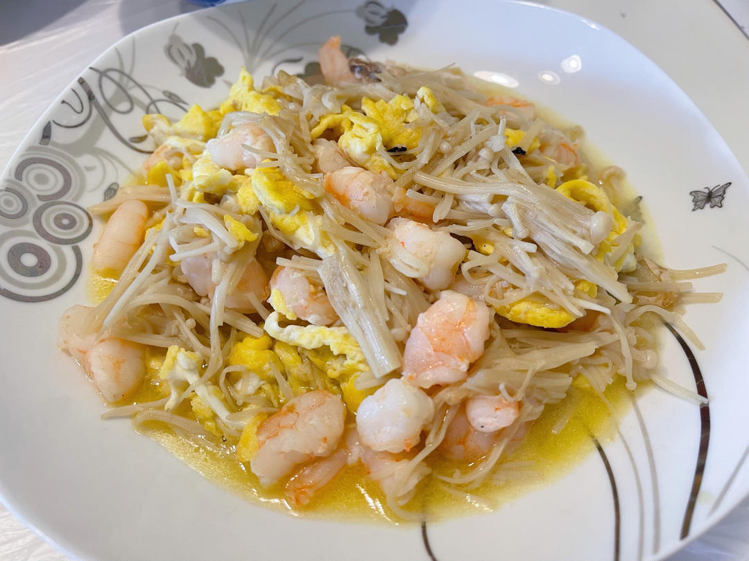 金针菇炒鸡蛋