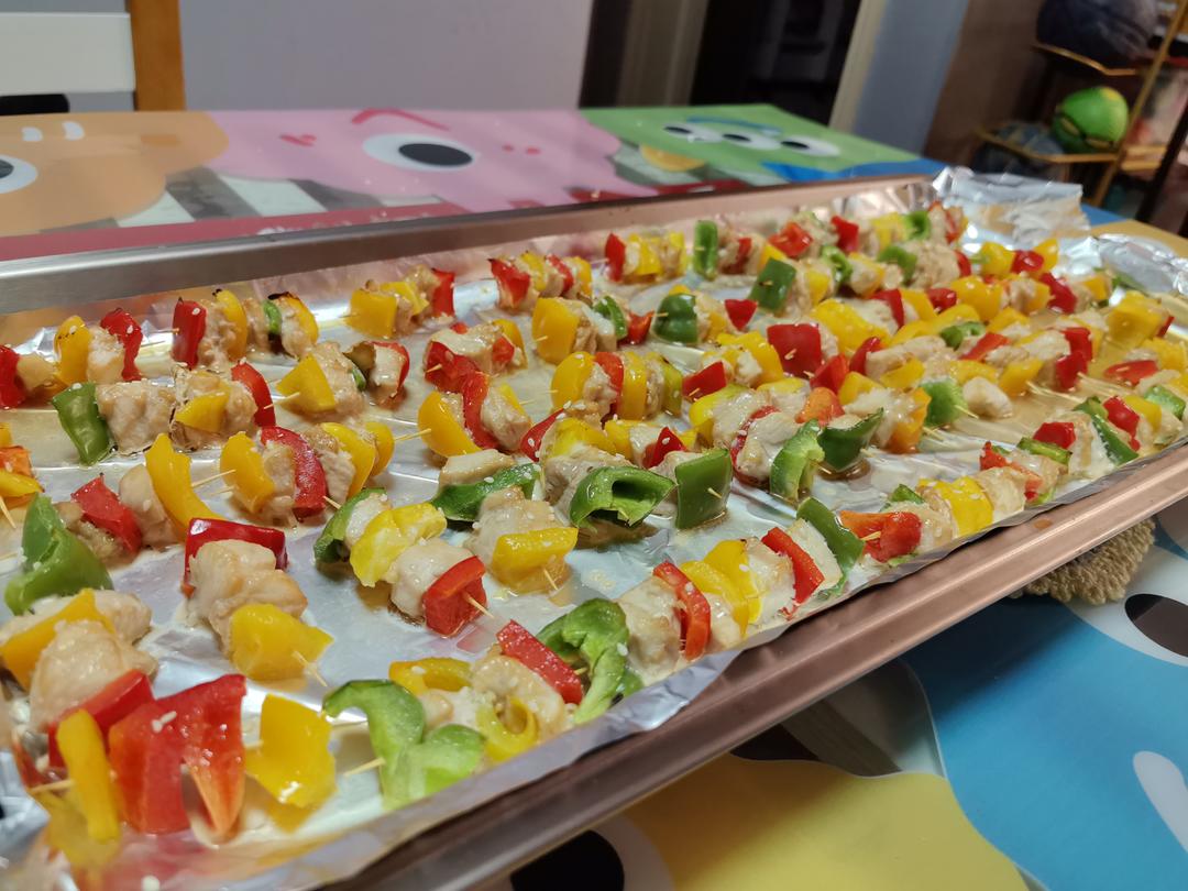 彩椒鸡肉串