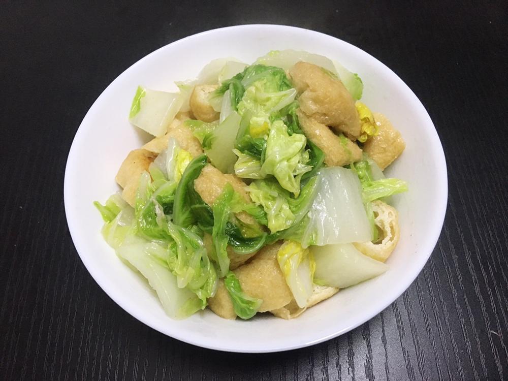 鸡蛋糕呀做的白菜油豆腐