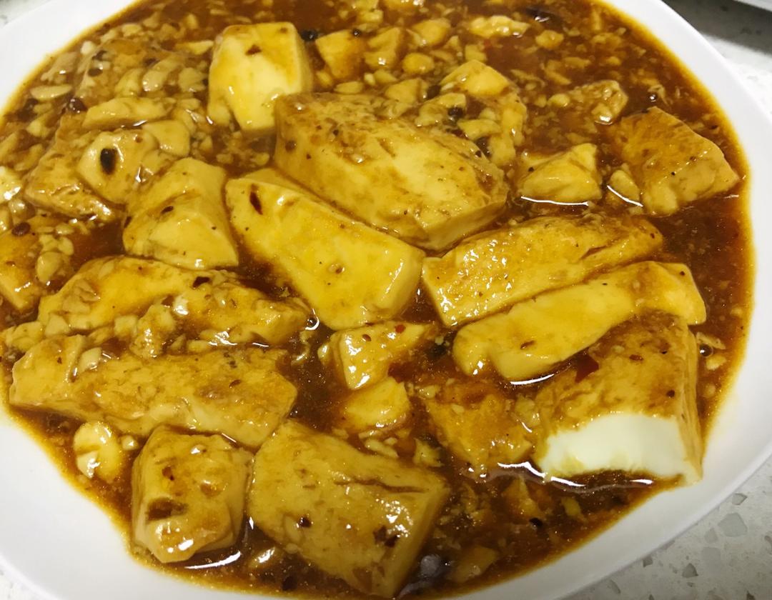 麻婆豆腐，家常做法快手菜，不需要准备肉末，下饭菜