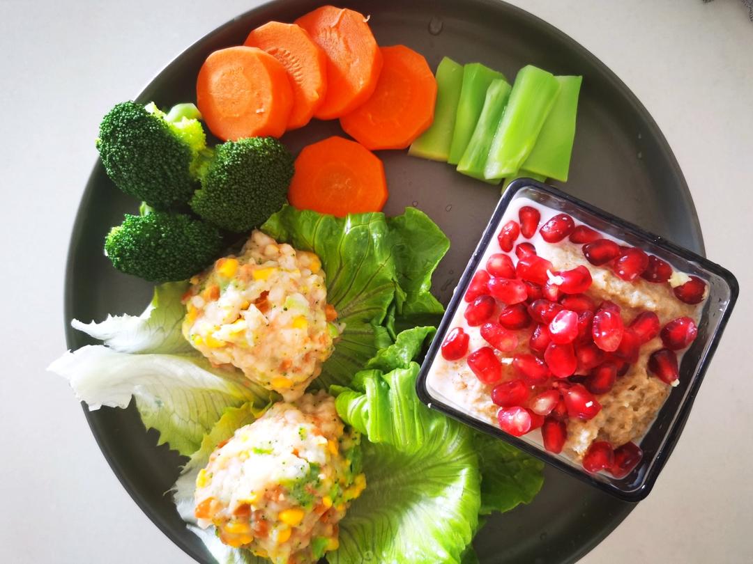 蔬菜鲜虾饼
