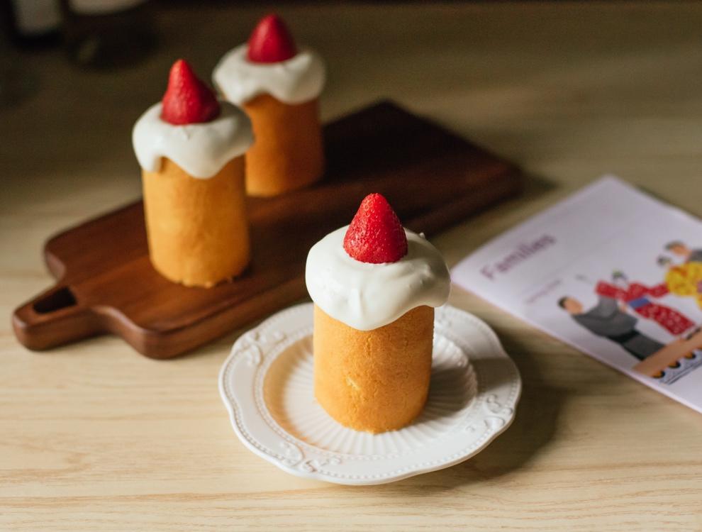 萌萌の蜡烛蛋糕（全蛋法）【北鼎烤箱食谱】