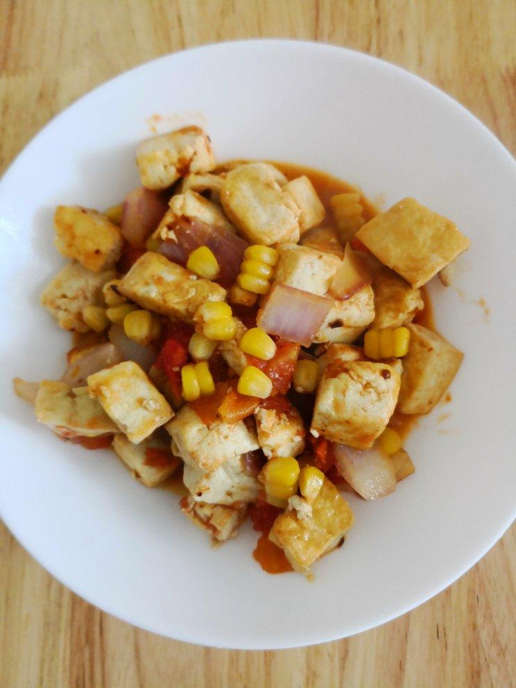 焖煎豆腐