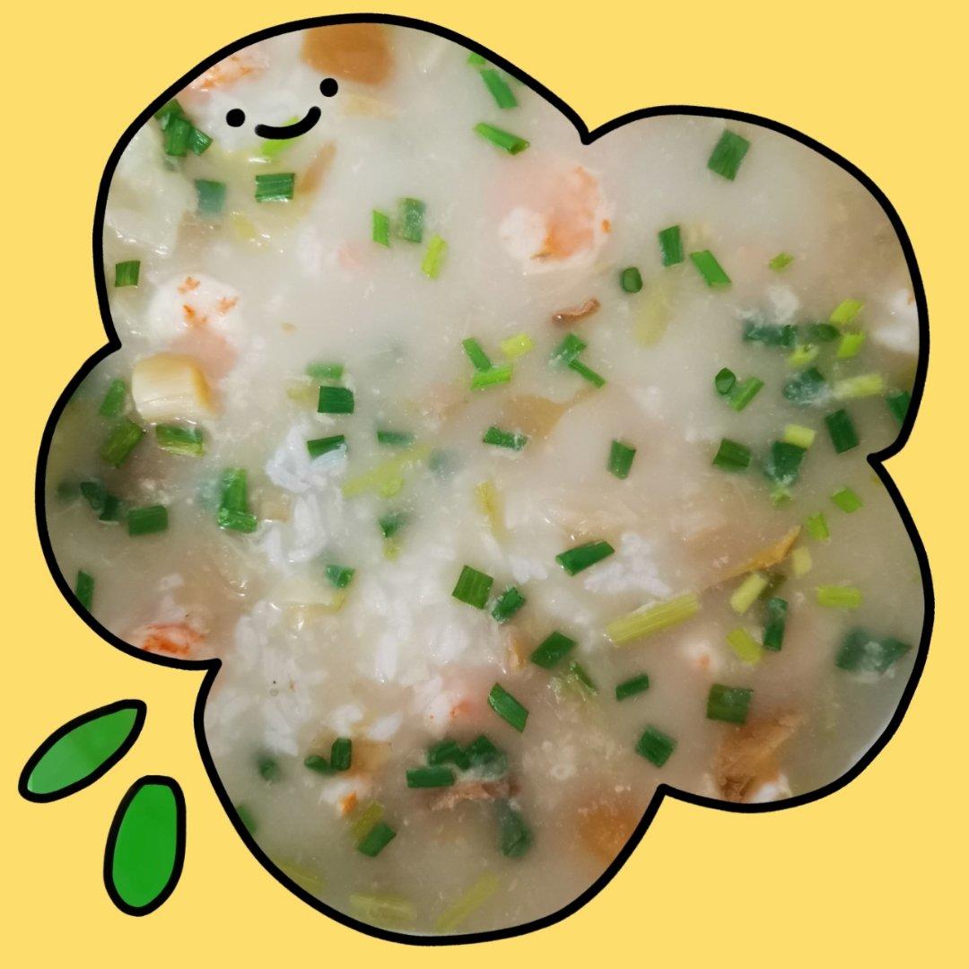 鲜虾干贝粥
