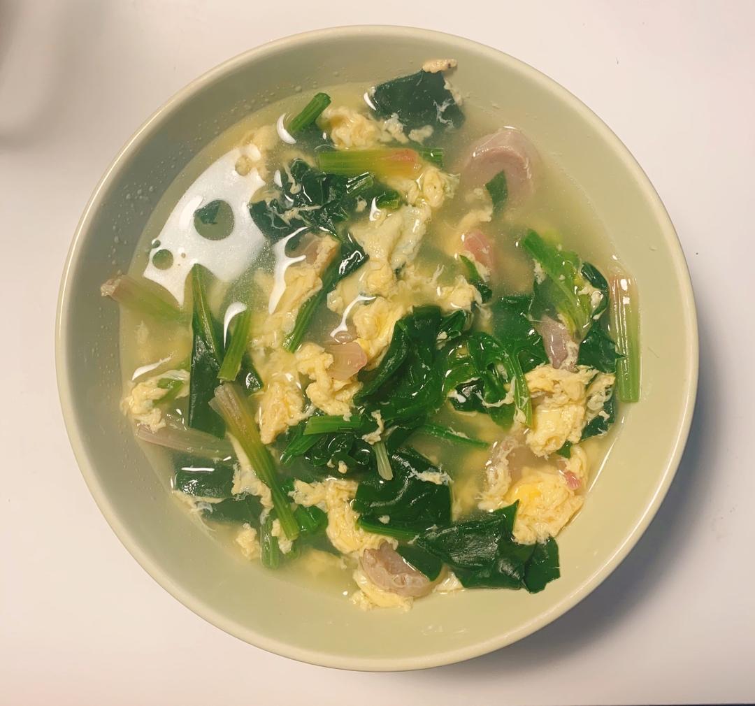 菠菜鸡蛋汤