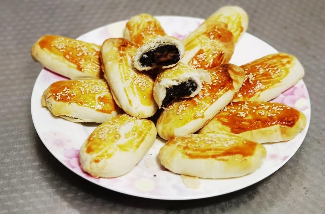 牛舌饼--黑芝麻椒盐酥饼（量勺量杯版）