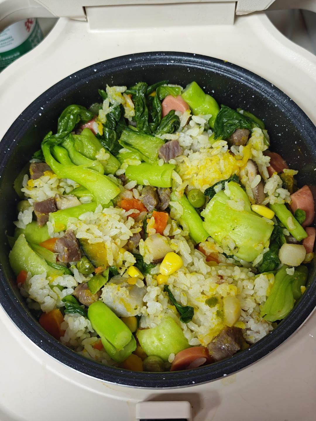 最简便的咸肉菜饭(电饭锅做)