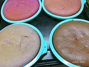 （6寸）彩虹🌈蛋糕胚（无色素）的做法 步骤16