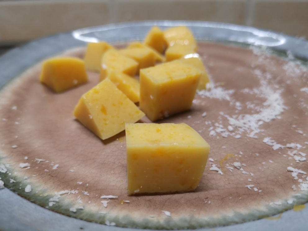 零 食—椰蓉芒果布丁的做法 步骤4
