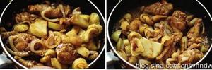 沙茶鸡枞土豆千张结烧翅根的做法 步骤5