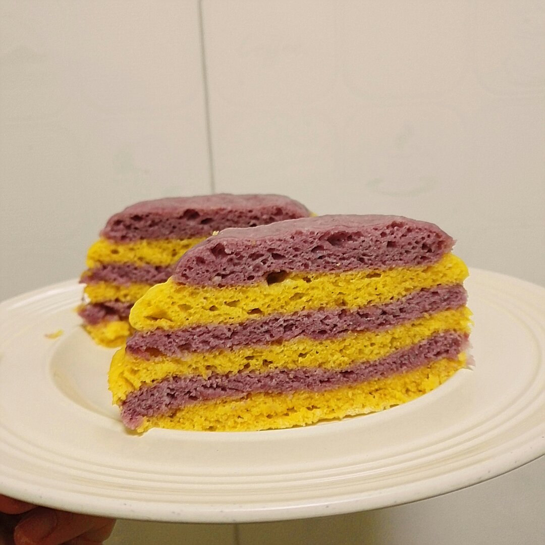 紫薯南瓜双色发糕