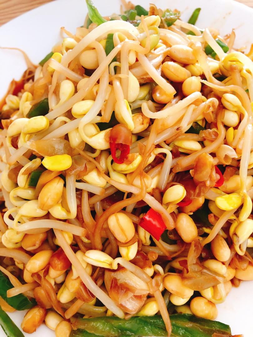 河水清清__做的榨菜炒黄豆芽