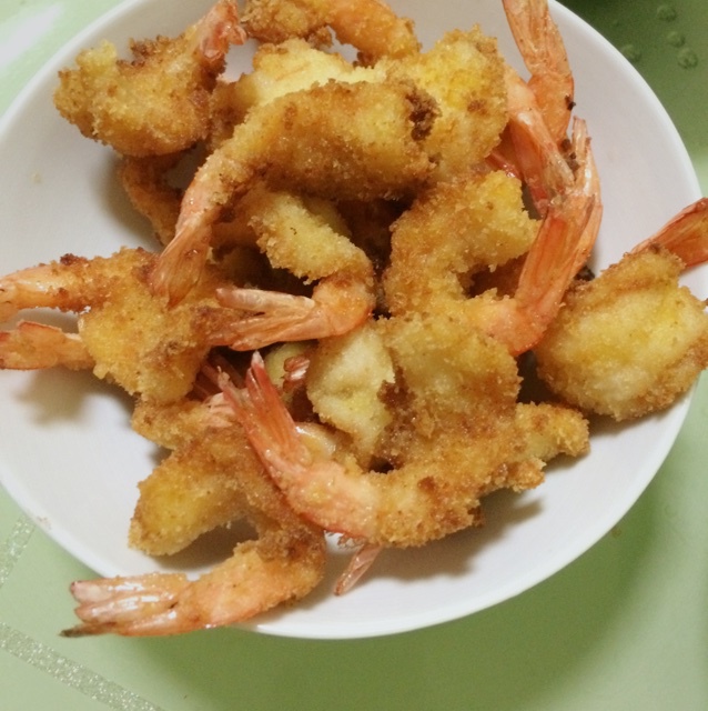 女版吃货做的炸虾