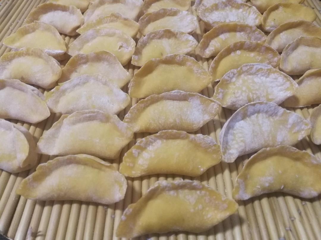 南瓜皮 猪肉韭苔虾仁饺子