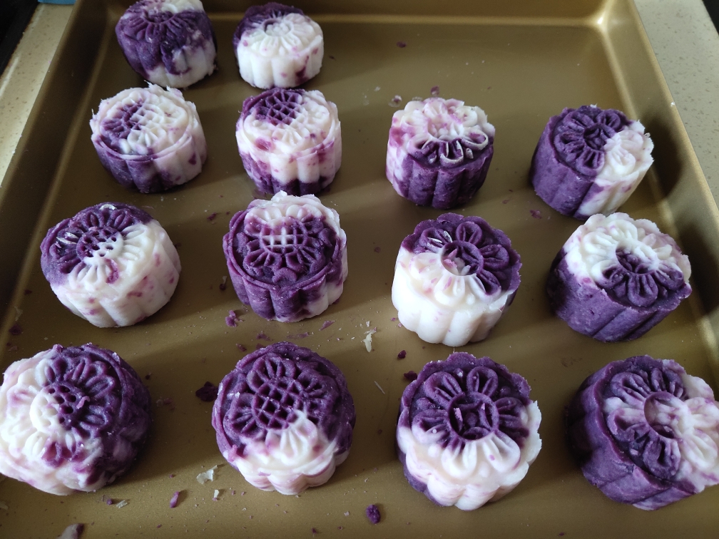 山药紫薯糕的做法 步骤3