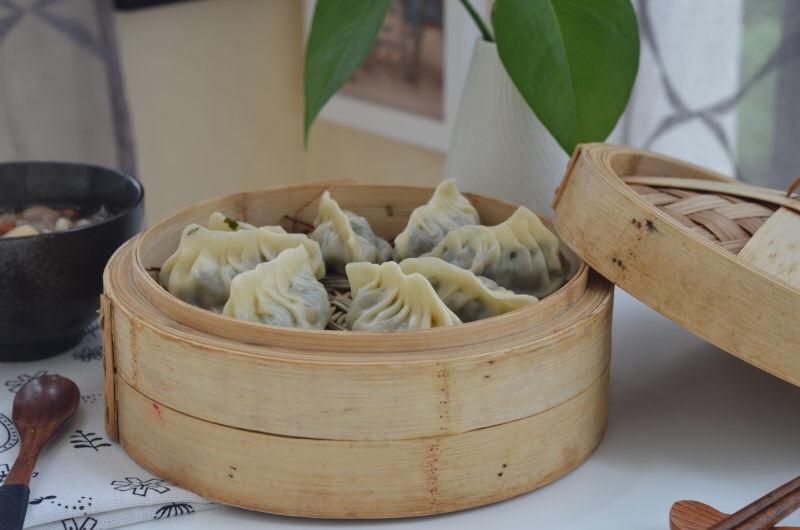 白菜酱肉丁馅 烫面蒸饺