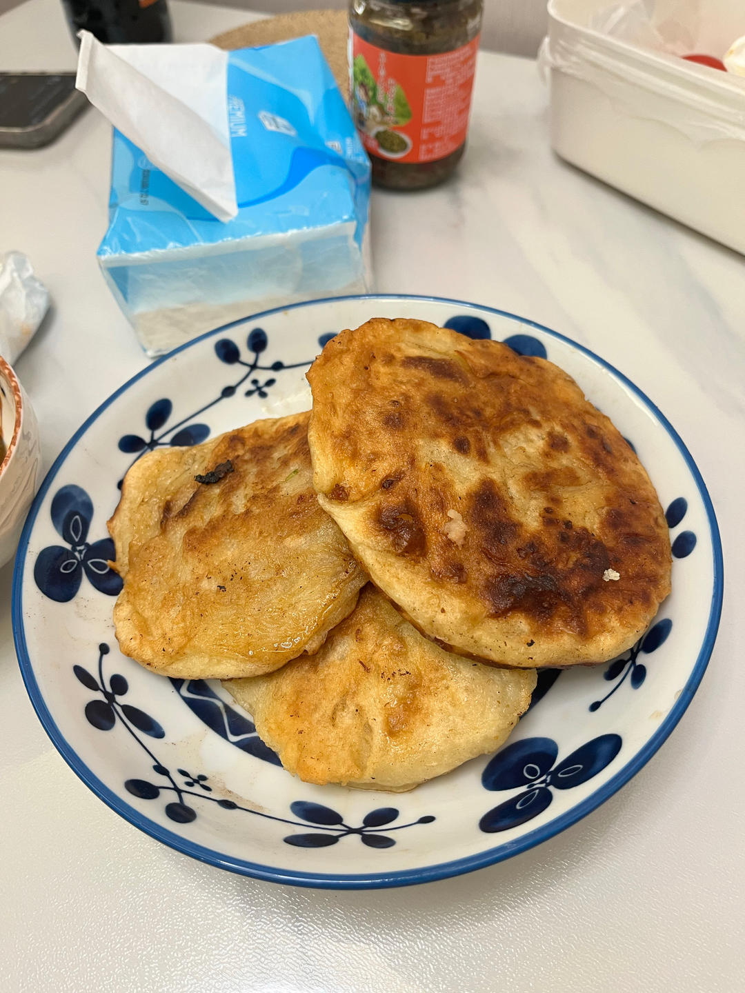 皮薄如纸的韭菜馅饼|免揉面法