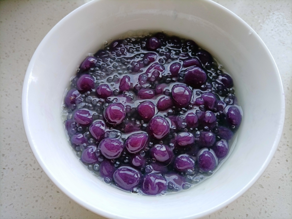 西米紫薯芋圆的做法