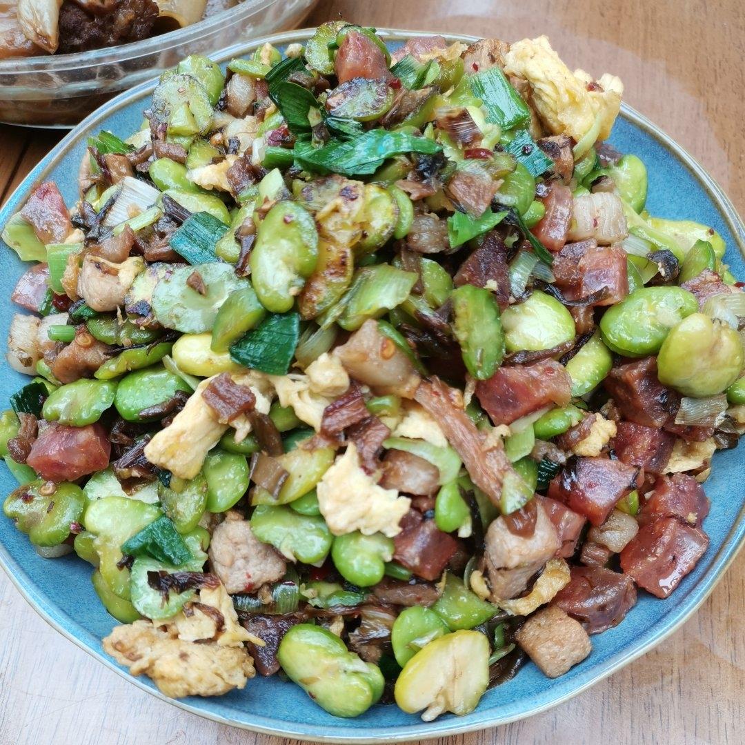 蚕豆鸡蛋外婆菜 鲜香美味下饭菜