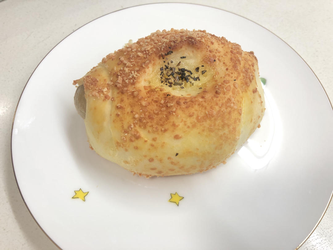 可爱哒小胖砸‼️葱香芝士火腿面包🥯