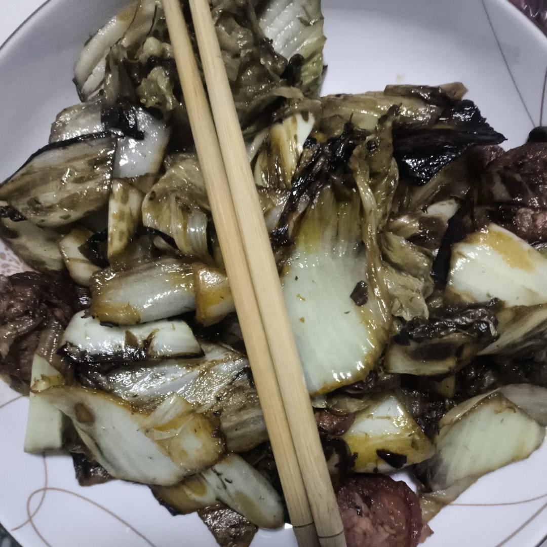 腊肉炒白菜