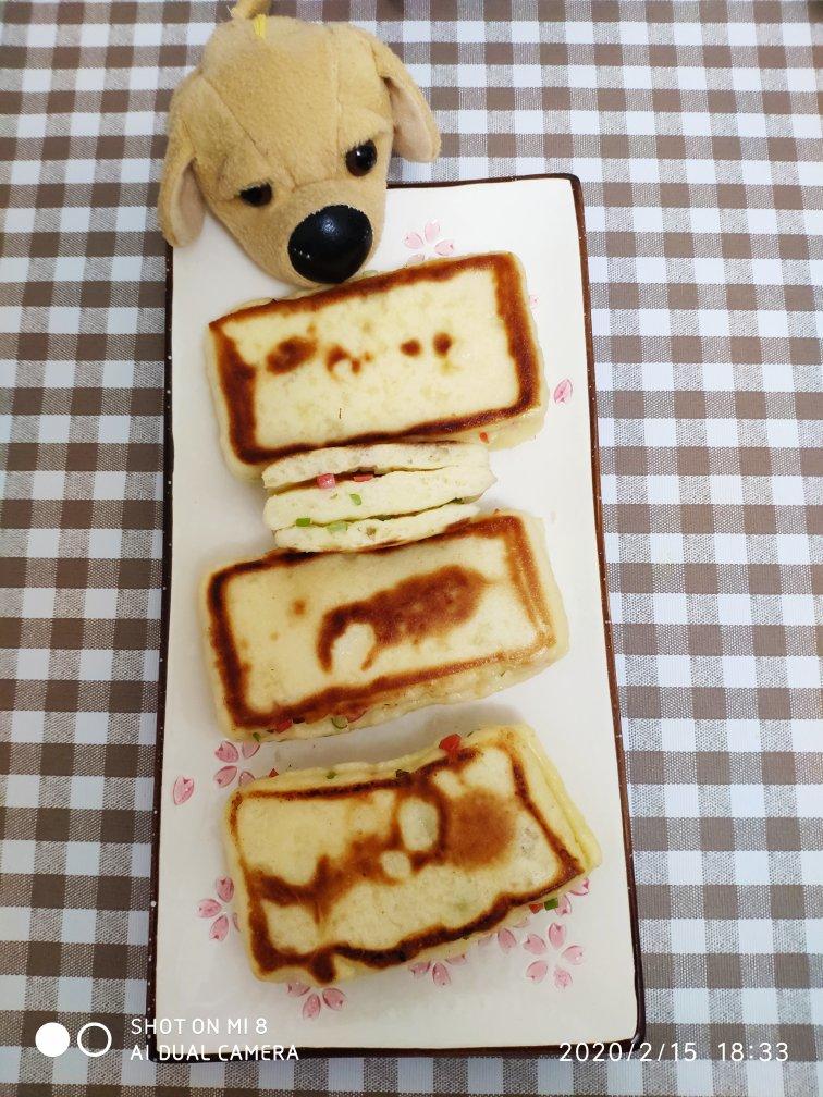 葱花 香肠发面饼