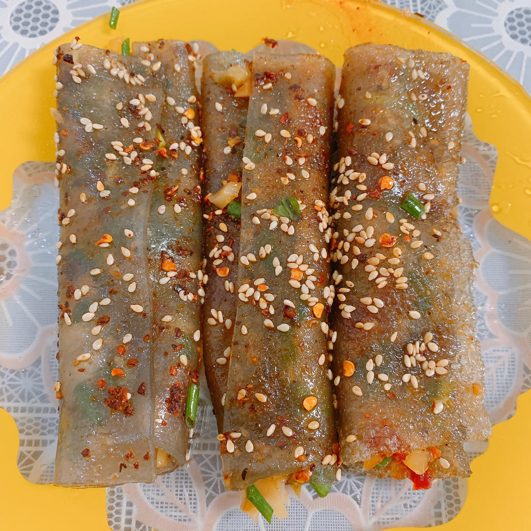 比肉还好吃的重庆烧烤苕皮（平底锅简易版  ）