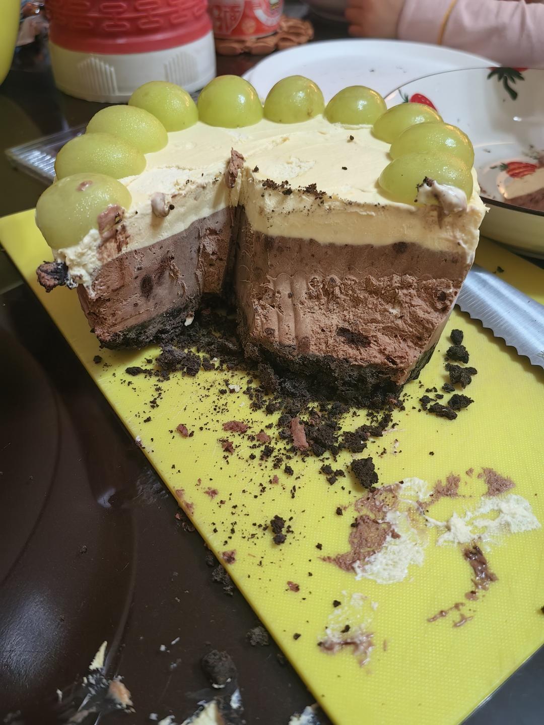 巧克力冰淇淋蛋糕🍫免烤箱‼️0⃣️失败‼️