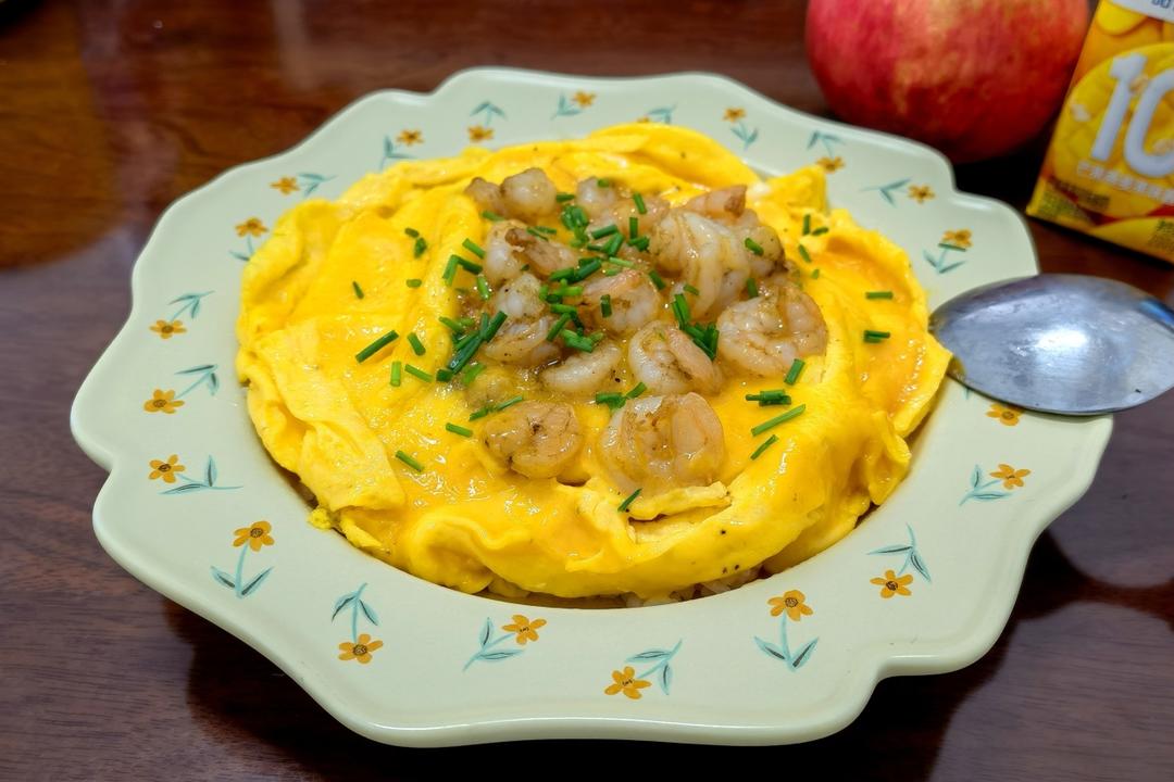 超嫩滑蛋虾仁饭