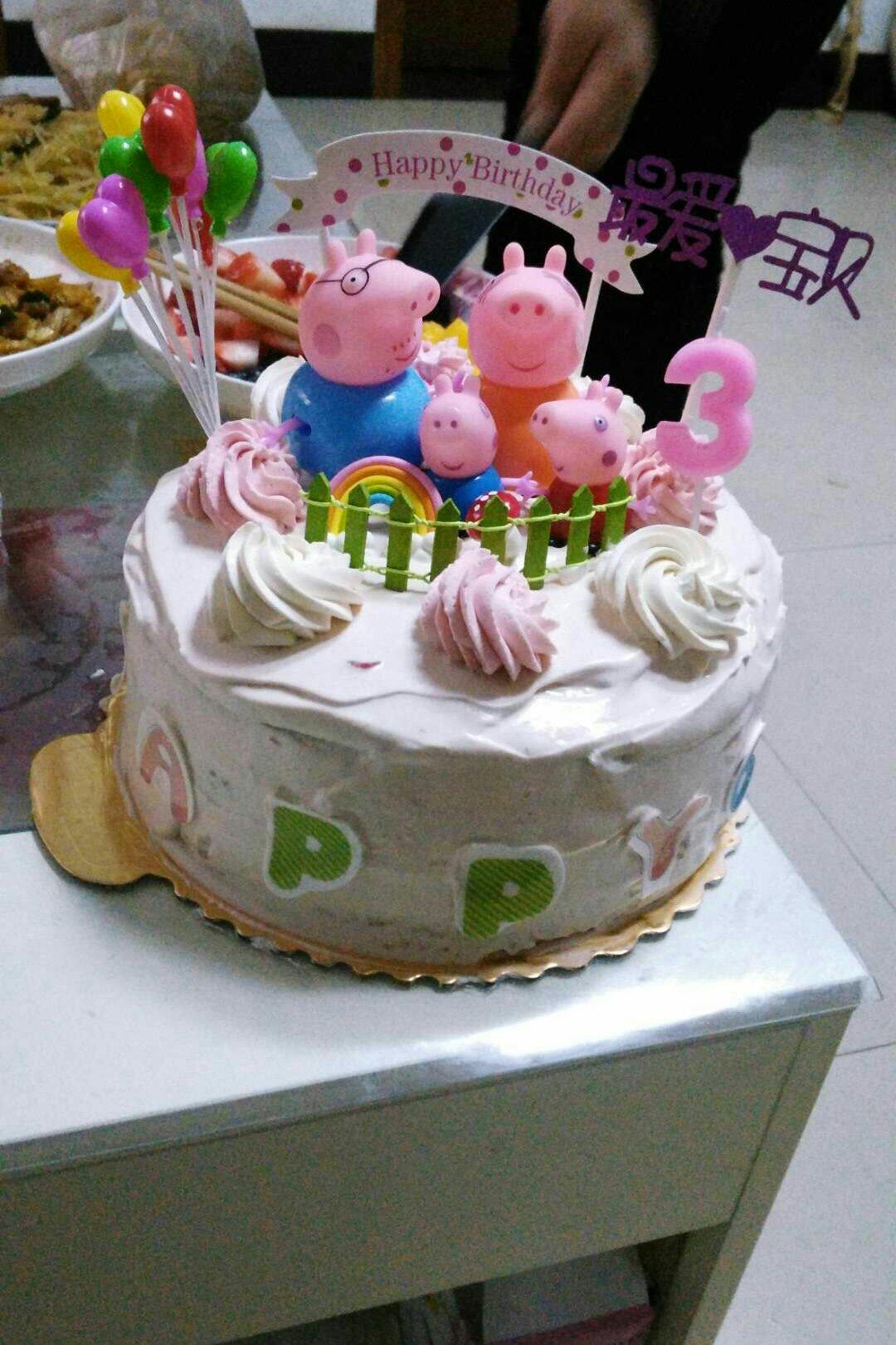 小猪佩奇场景蛋糕