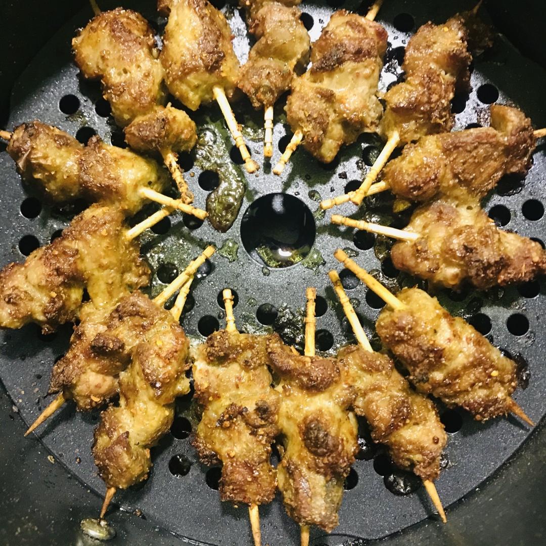 孜然牙签羊肉串（空气炸锅版）撸串儿吧