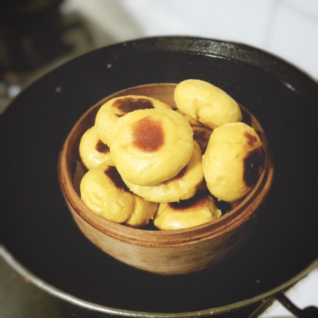 堂妈小厨——发面南瓜饼