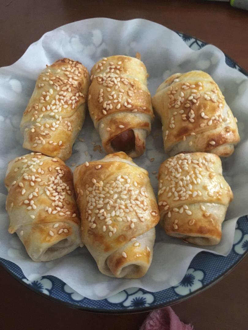 快手早餐：手抓饼变可颂面包（空气炸锅）