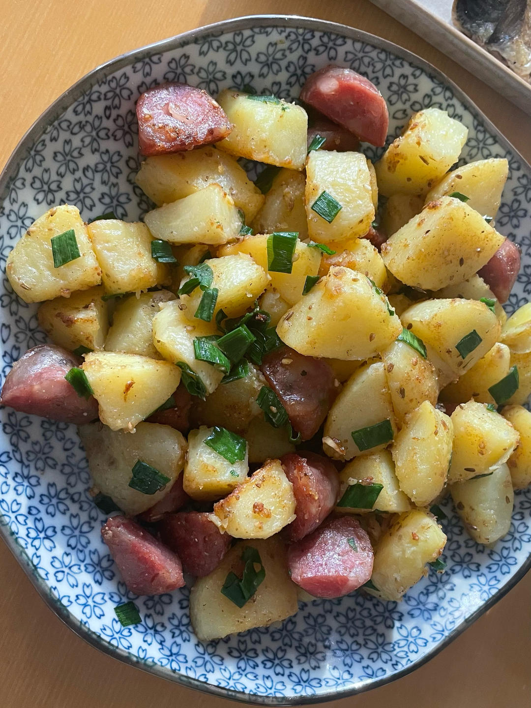 烧烤风味的土豆小香肠