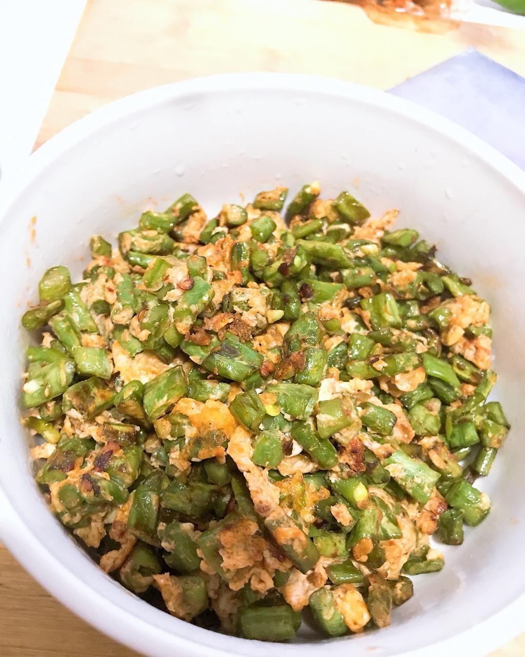 豆角炒鸡蛋