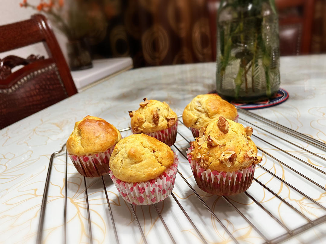 香蕉核桃纸杯蛋糕、麦芬