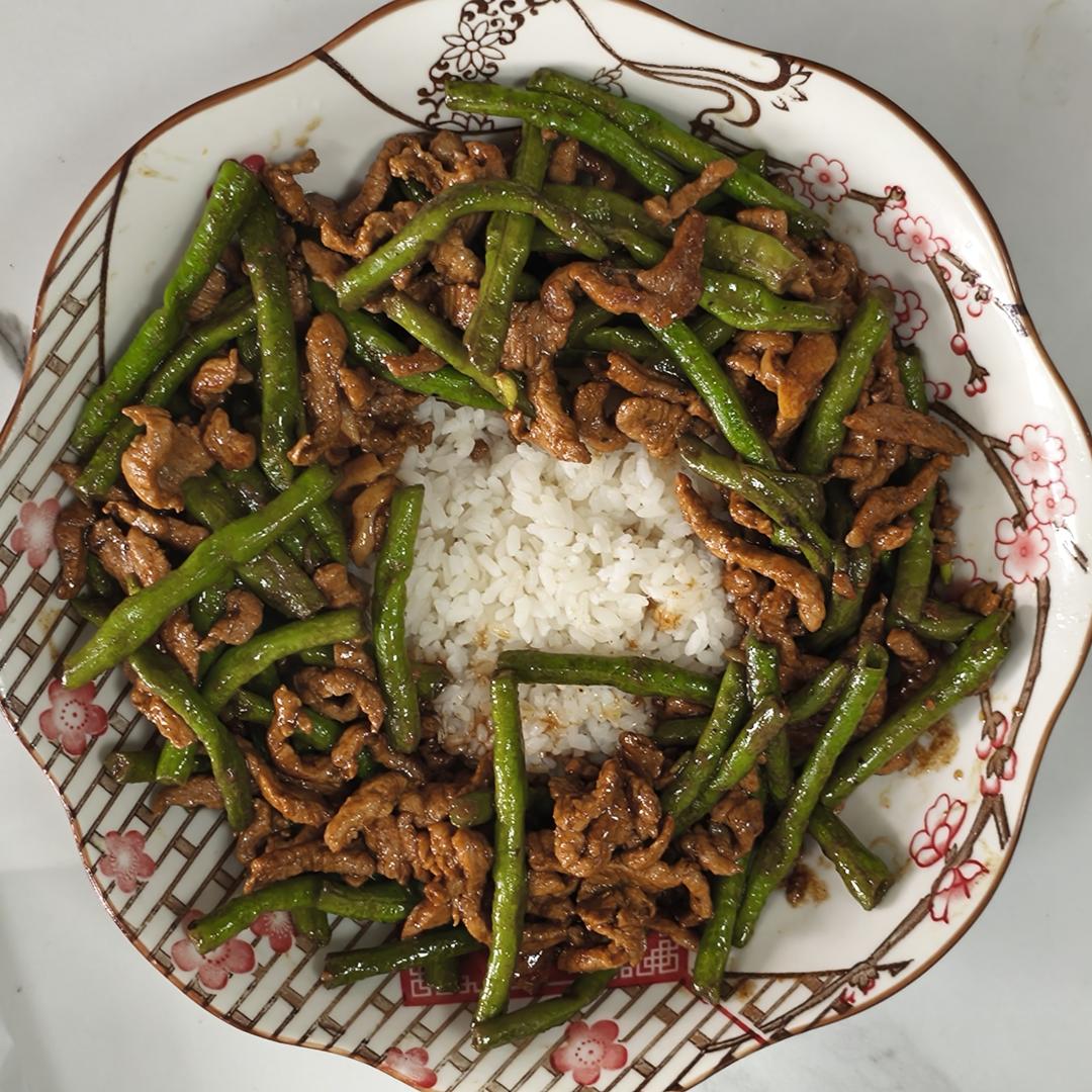 豆角炒肉丝