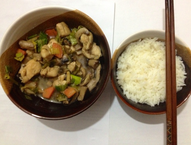 蘑菇炒肉片
