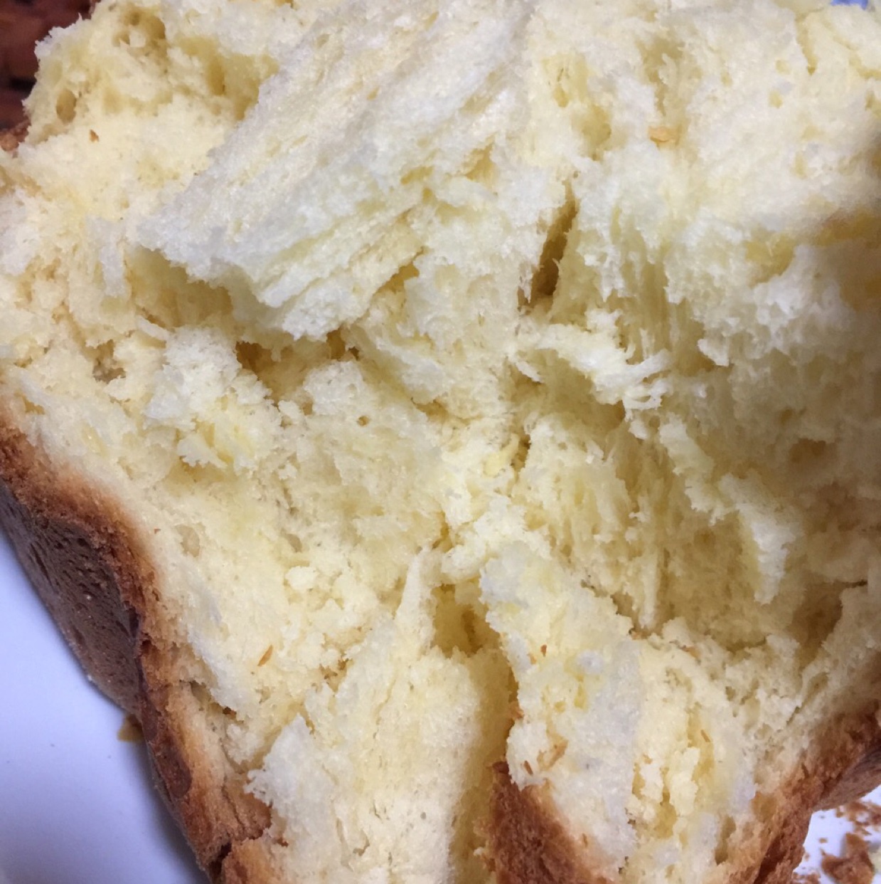 松软的面包机面包
