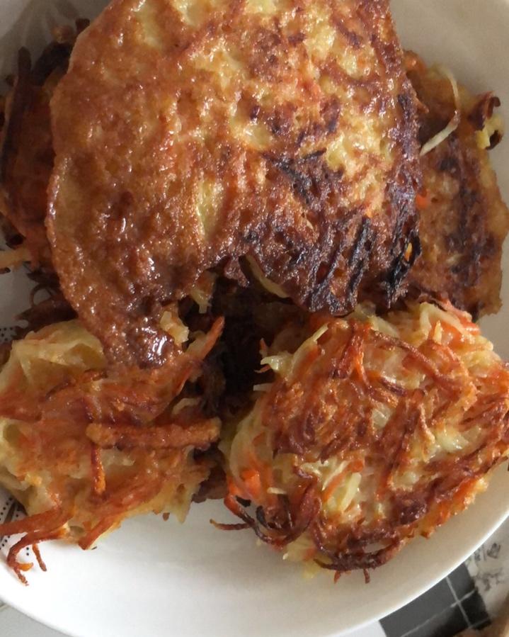 零失败胡萝卜土豆丝饼