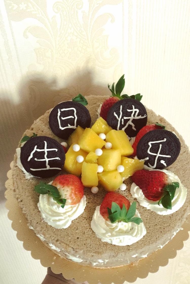 【零失败】不会裱花没关系的水果裸蛋糕 芒果裸蛋糕 完美戚风胚