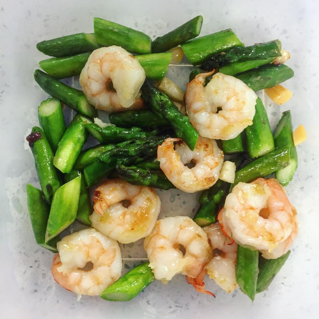 清炒芦笋虾仁