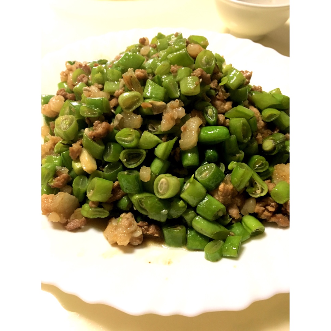 肉沫豆角下饭菜